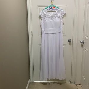 Women’s white special occasion gown